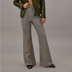 Free People Jules Flare Leg Gingham Pants